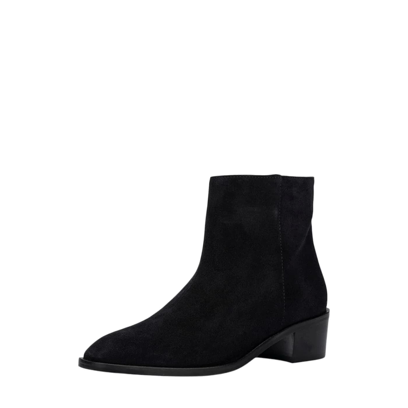 Aquatalia REETA SMOKE Ankle Boot | Suede, 7 US, Block Heel, Italy Made