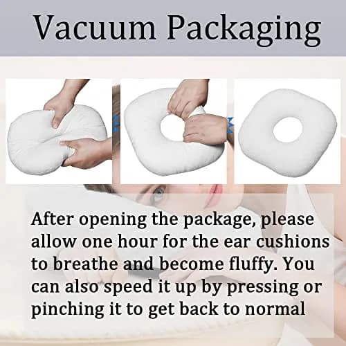 Wuronsa Ear Piercing Pillow with Hole for Cartilage Piercings, CNH Support | Adjustable Cotton Pillow for Ear Pain Relief thumbnail 6