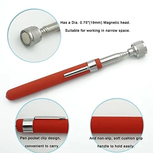 GUTIMORE Magnetic Pickup Tool Pack of 2 | Flexible & Telescoping Magnetic Reach for Car & Home thumbnail 6