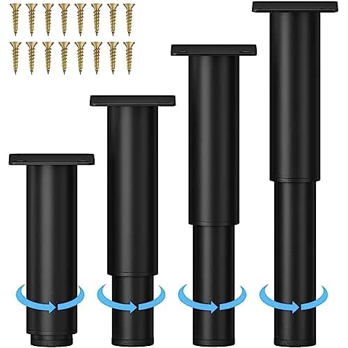 Wlrrcwdttc Metal Adjustable Furniture Legs 5.12-9.45 inch | Heavy Load Support thumbnail 1