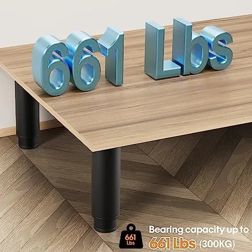 Wlrrcwdttc Metal Adjustable Furniture Legs 5.12-9.45 inch | Heavy Load Support thumbnail 5