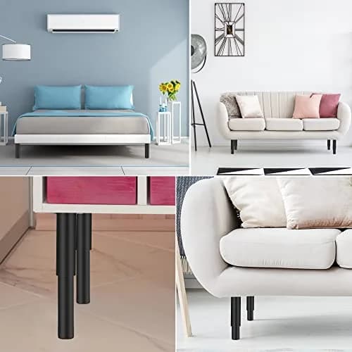 Wlrrcwdttc Metal Adjustable Furniture Legs 5.12-9.45 inch | Heavy Load Support thumbnail 8