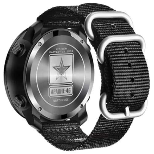 NORTH EDGE Apache 46mm Digital Watch for Men | Rugged Outdoor ABC Watch with Compass, Altimeter, Barometer & 50M Water Resistance thumbnail 2