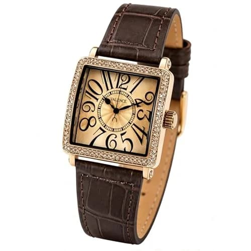 Valence Vintage Women Watch for Pragmatism | Classic Retro Style with Japanese Quartz (33mm×41mm, Brown Leather) thumbnail 1