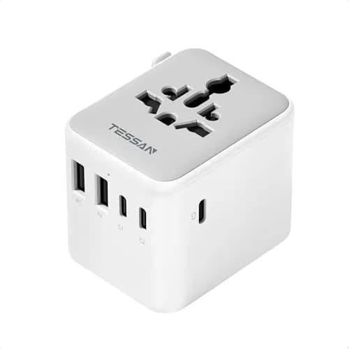 TESSAN Universal Travel Adapter 28W, International Power Adapter with 3 USB C & 2 USB A Ports thumbnail 1