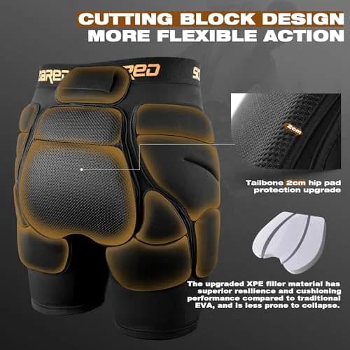 Soared Impact Protection Hip Butt XPE Shorts Large | 3D Padded Impact Gear for Extreme Sports thumbnail 2
