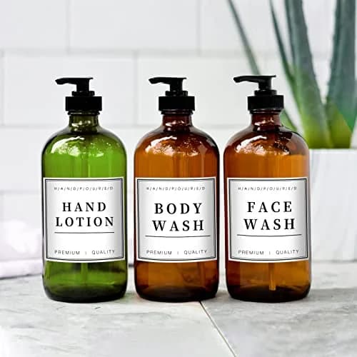 TESWEY Waterproof Label Stickers for Bottles 36PCS | Waterproof & Removable for Bathroom & Kitchen thumbnail 5