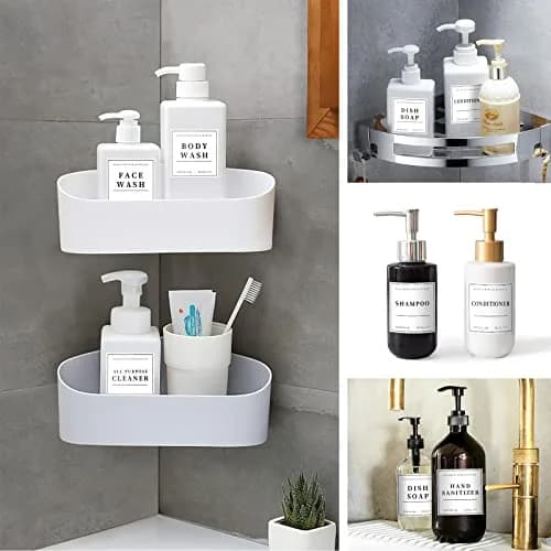 TESWEY Waterproof Label Stickers for Bottles 36PCS | Waterproof & Removable for Bathroom & Kitchen thumbnail 6