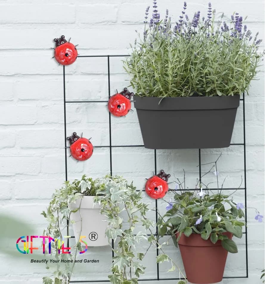 GIFTME 5 Metal Garden Yard Art Ladybugs 4 Pack | Rustproof Outdoor Decor thumbnail 6