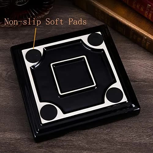 Seliau Large Ceramic Ashtray for Cigars & Cigarettes | Modern Black Design thumbnail 4