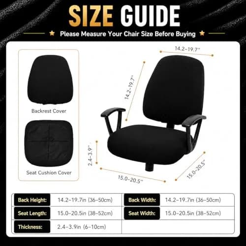 DIVA EN CAMINO DEC Stretchable Office Chair Seat Cover | Washable, Pink, Universal Fit thumbnail 6