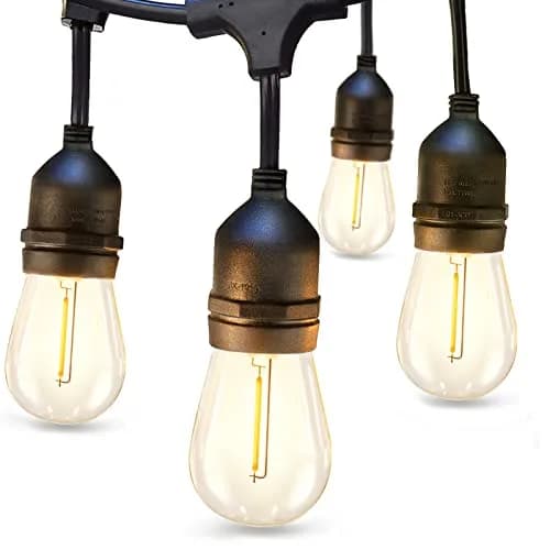 addlon LED Outdoor String Lights 24FT Edison Vintage Weatherproof ETL | Vintage Edison Bulb Style, Weatherproof, 8 Sockets, 24 Feet thumbnail 1