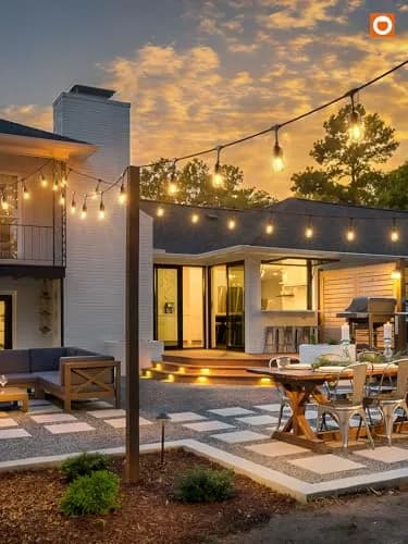 addlon LED Outdoor String Lights 24FT Edison Vintage Weatherproof ETL | Vintage Edison Bulb Style, Weatherproof, 8 Sockets, 24 Feet thumbnail 6