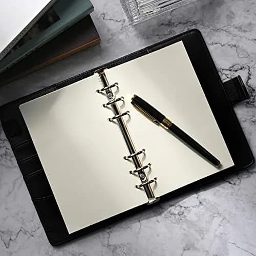 Tofun A6 Refillable Blank Paper for 6-Ring Binders 10.5 x 17cm | 80 Sheets, 160 Pages, Heavy 100GSM thumbnail 6