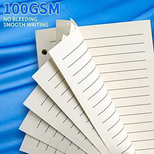 Tofun A6 Refillable Paper for 6-Ring Binders, 10.5 x 17cm | 80 Sheets, 7mm Ruled, Cream thumbnail 4