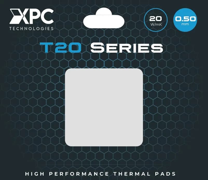 XPC High Performance 20W/mK Thermal Pad T20 Series | 0.5mm to 3.5mm Thickness, 100x100mm, Non-Conductive for GPU & Electronics thumbnail 1