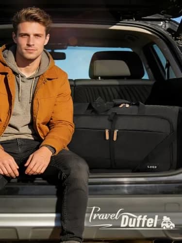 Lekesky Foldable Travel Duffle Bag 60L | Water-Resistant, Large Capacity, Carry-On for Women thumbnail 2