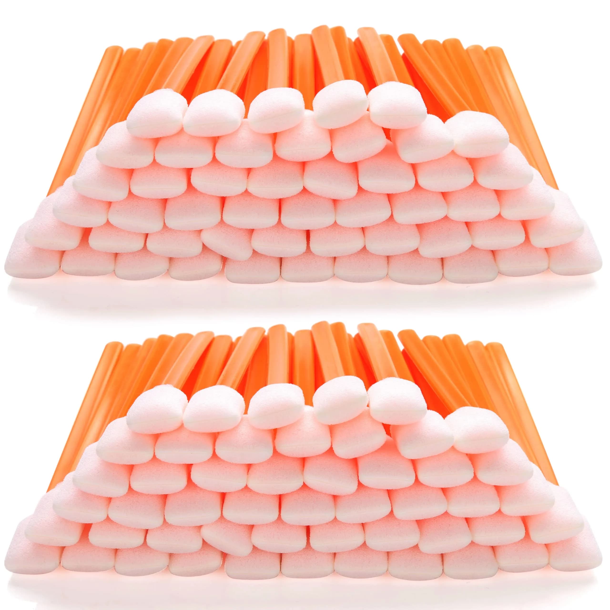 AAwipes Foam Swab Sticks Large Rectangular Foam Tips 5.25" (13.5 cm) | 100 pcs Orange Cleanroom Cleaning Swabs
