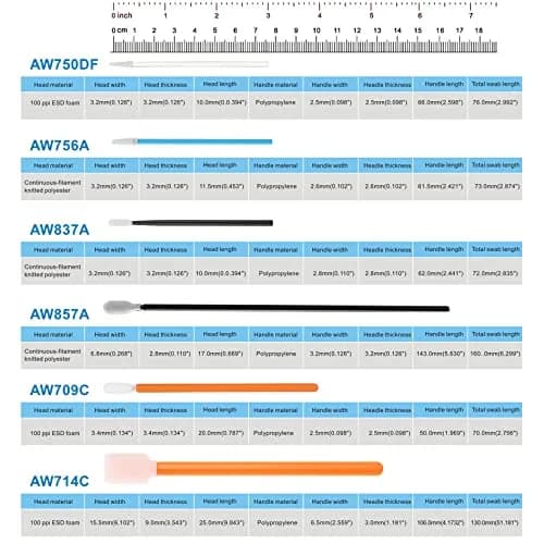 AAwipes Polyester Swabs 200 pcs | Microfiber Pointed Tips for Precision Cleaning in India thumbnail 8