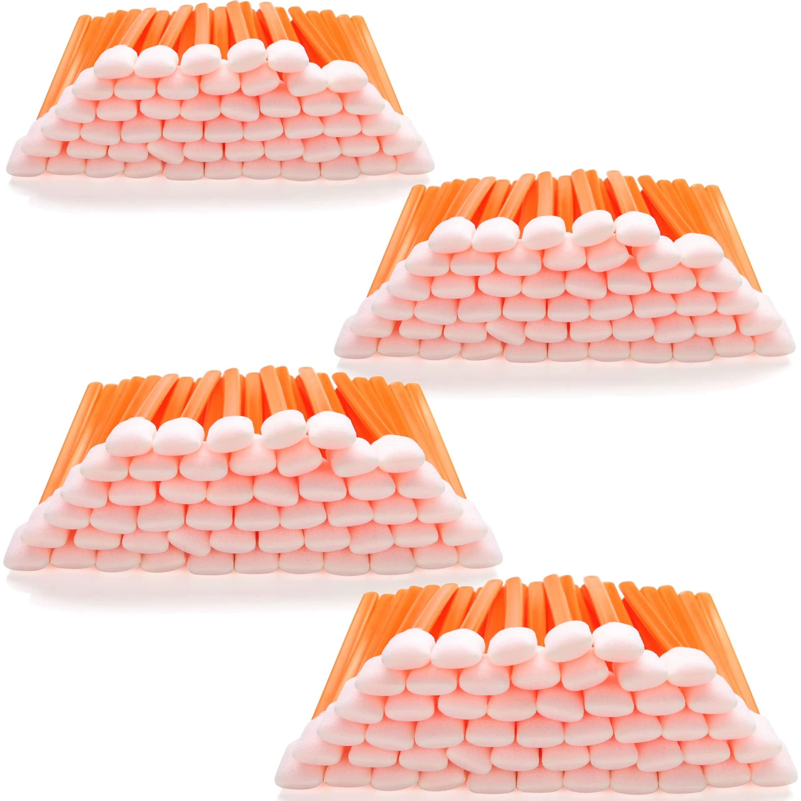 AAwipes Foam Cleaning Swabs 400 pcs (135 mm total length) | Lint-Free Rectangular Tip for Electronics & Optics — Orange / 200 pcs