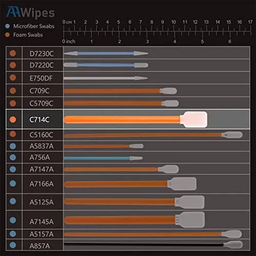 AAwipes Orange Foam Cleaning Swab Sticks 135 mm (5.25") | Lint-Free for Electronics & Printers thumbnail 3