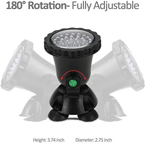 ZHGSERVU Submersible Pond Light with Timer Remote - 2 Pack, 7cm (2.75 in) Diameter, 13 RGB Colors thumbnail 3