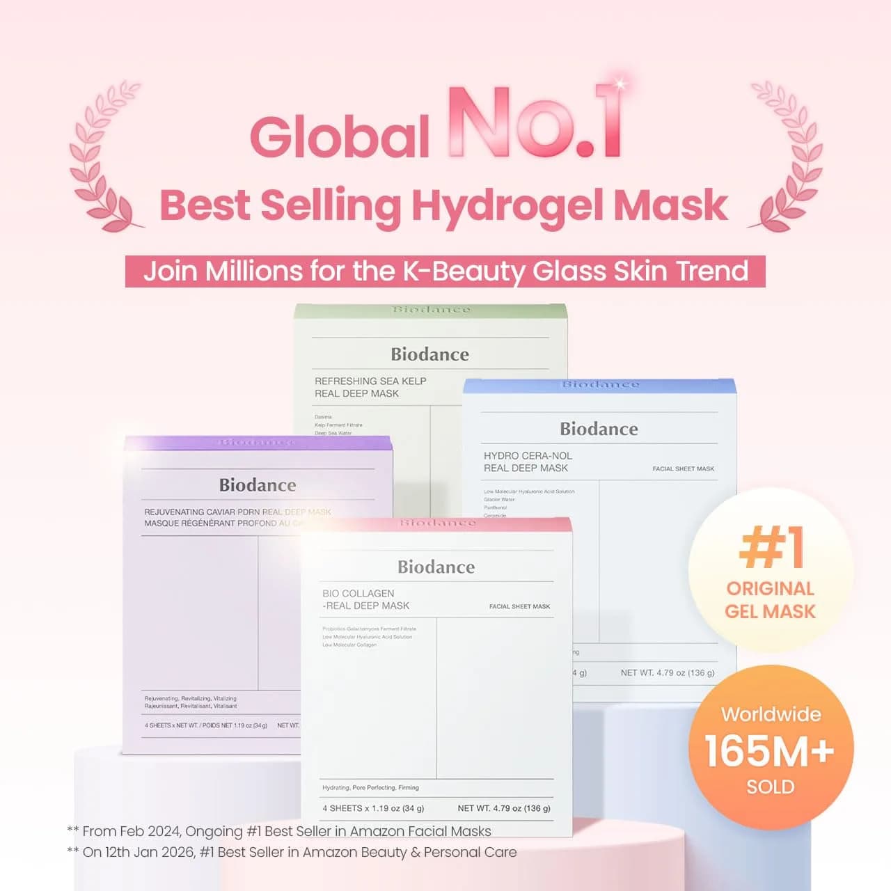 BIODANCE Bio-Collagen Real Deep Mask Hydrogel Overnight Face Mask with Hyaluronic Acid & Niacinamide, 4 Count (1.19oz/34g Each) - view 2