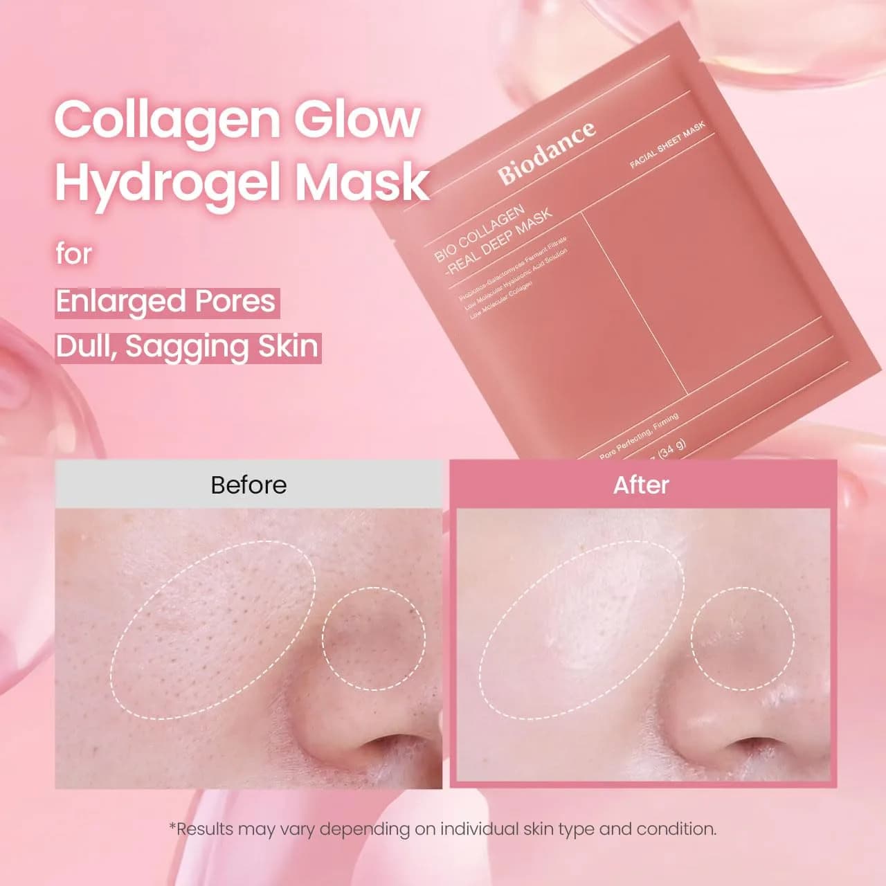 BIODANCE Bio-Collagen Real Deep Mask Hydrogel Overnight Face Mask with Hyaluronic Acid & Niacinamide, 4 Count (1.19oz/34g Each) - view 3