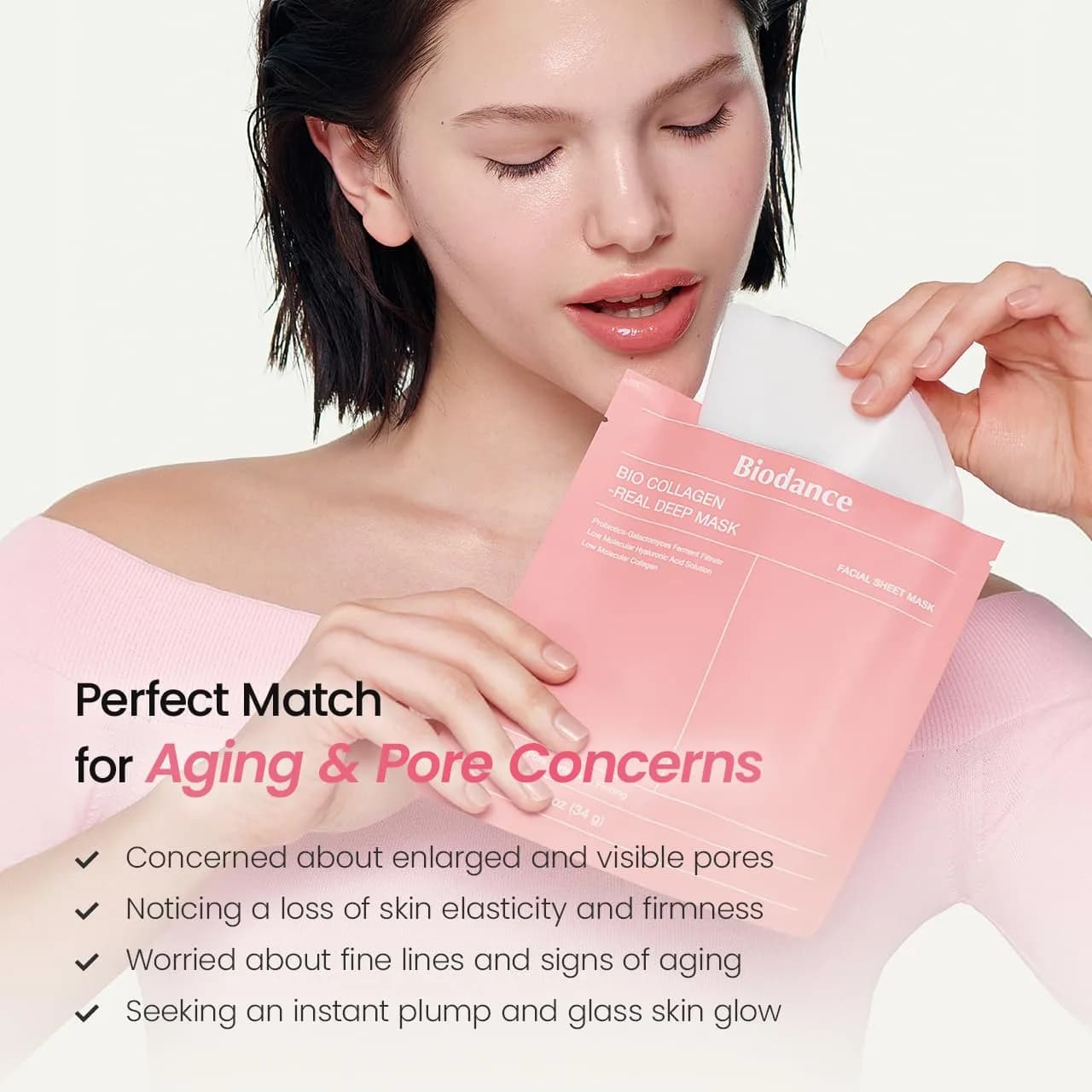 BIODANCE Bio-Collagen Real Deep Mask Hydrogel Overnight Face Mask with Hyaluronic Acid & Niacinamide, 4 Count (1.19oz/34g Each) - view 6