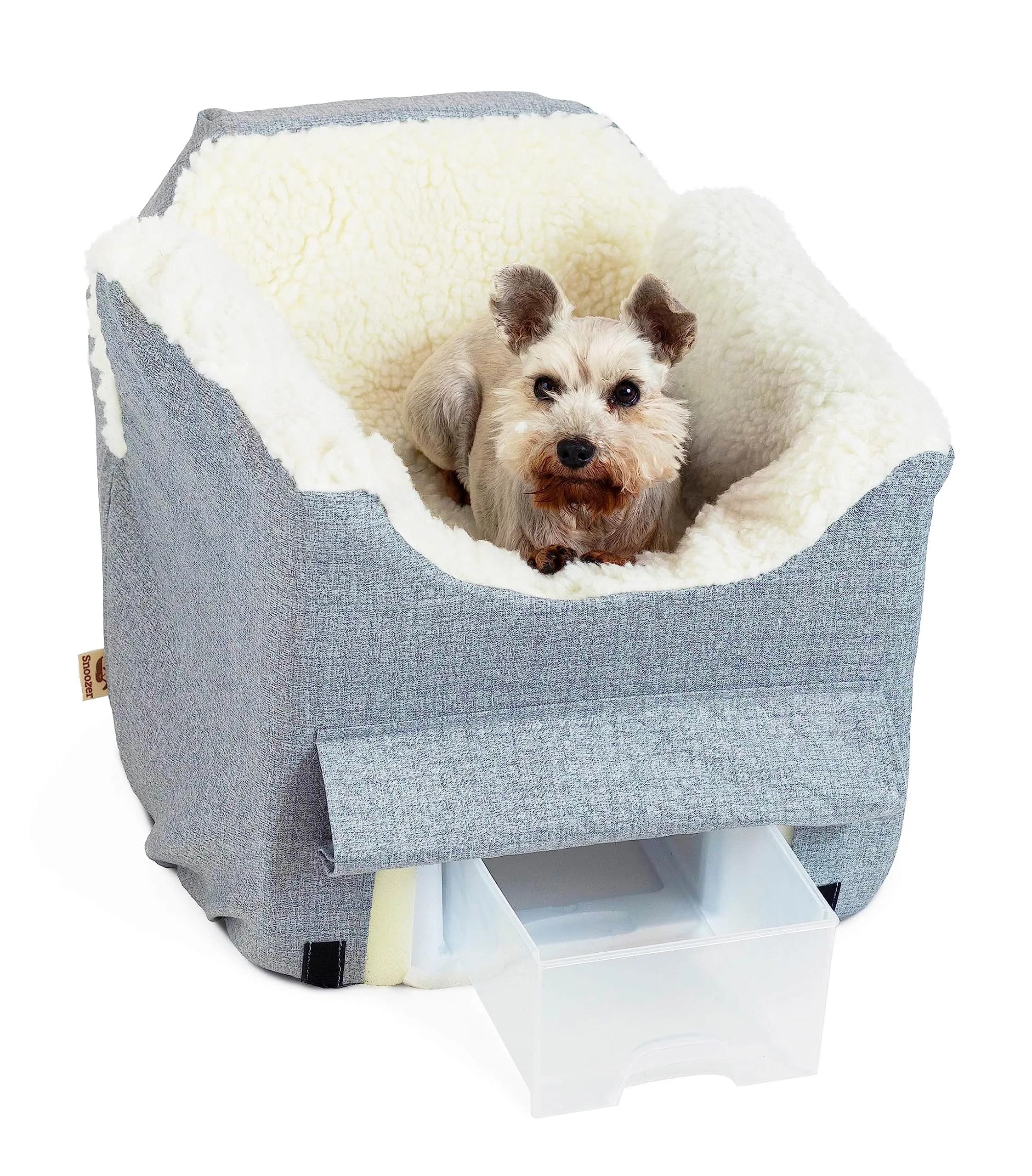 Snoozer Pet Products Lookout 2 Dog Car Seat, Birch Diamond, Medium | Elevated Travel Safety & Comfort — Stone Diamond / Small