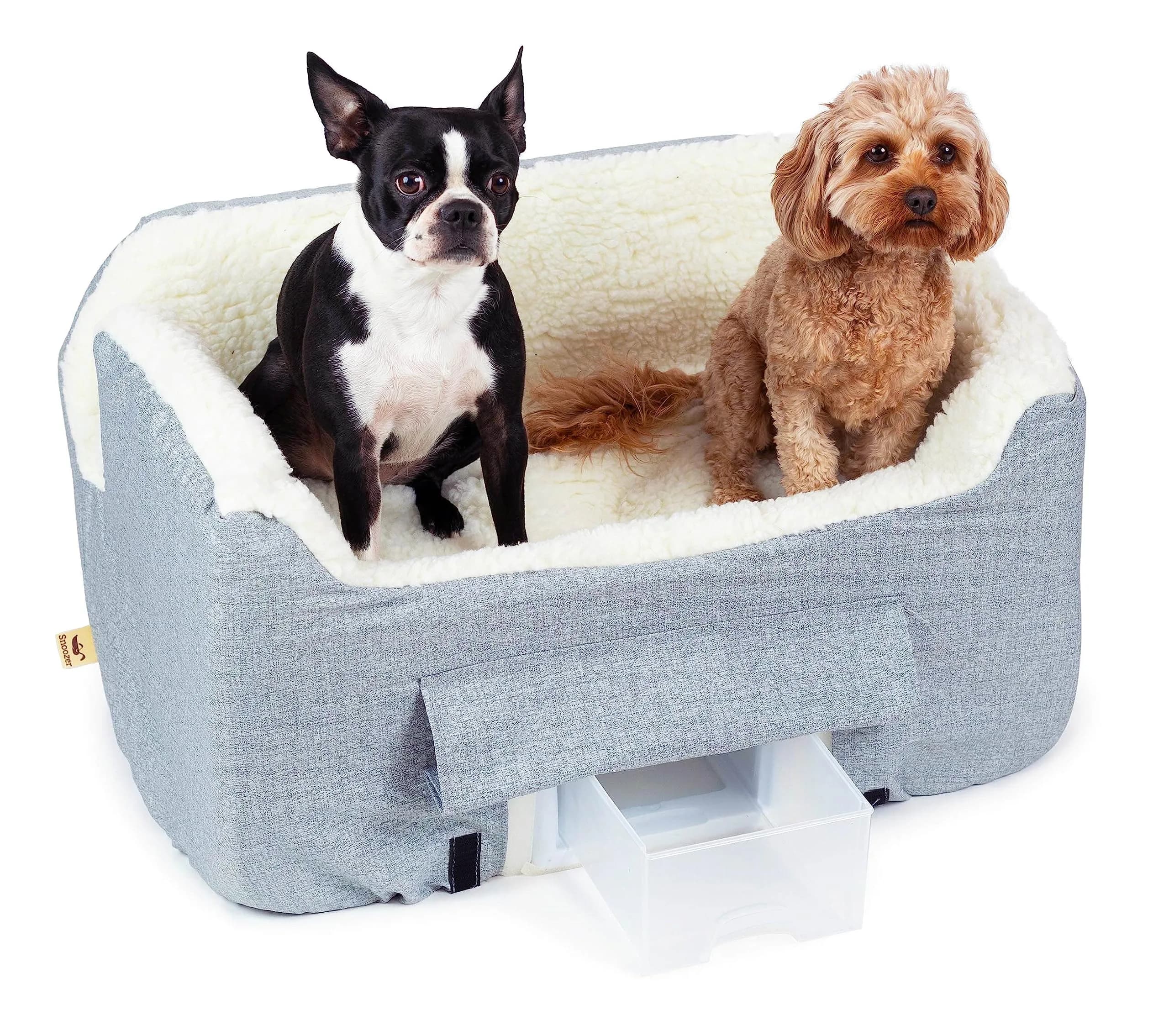 Snoozer Pet Products Lookout 2 Dog Car Seat, Birch Diamond, Medium | Elevated Travel Safety & Comfort