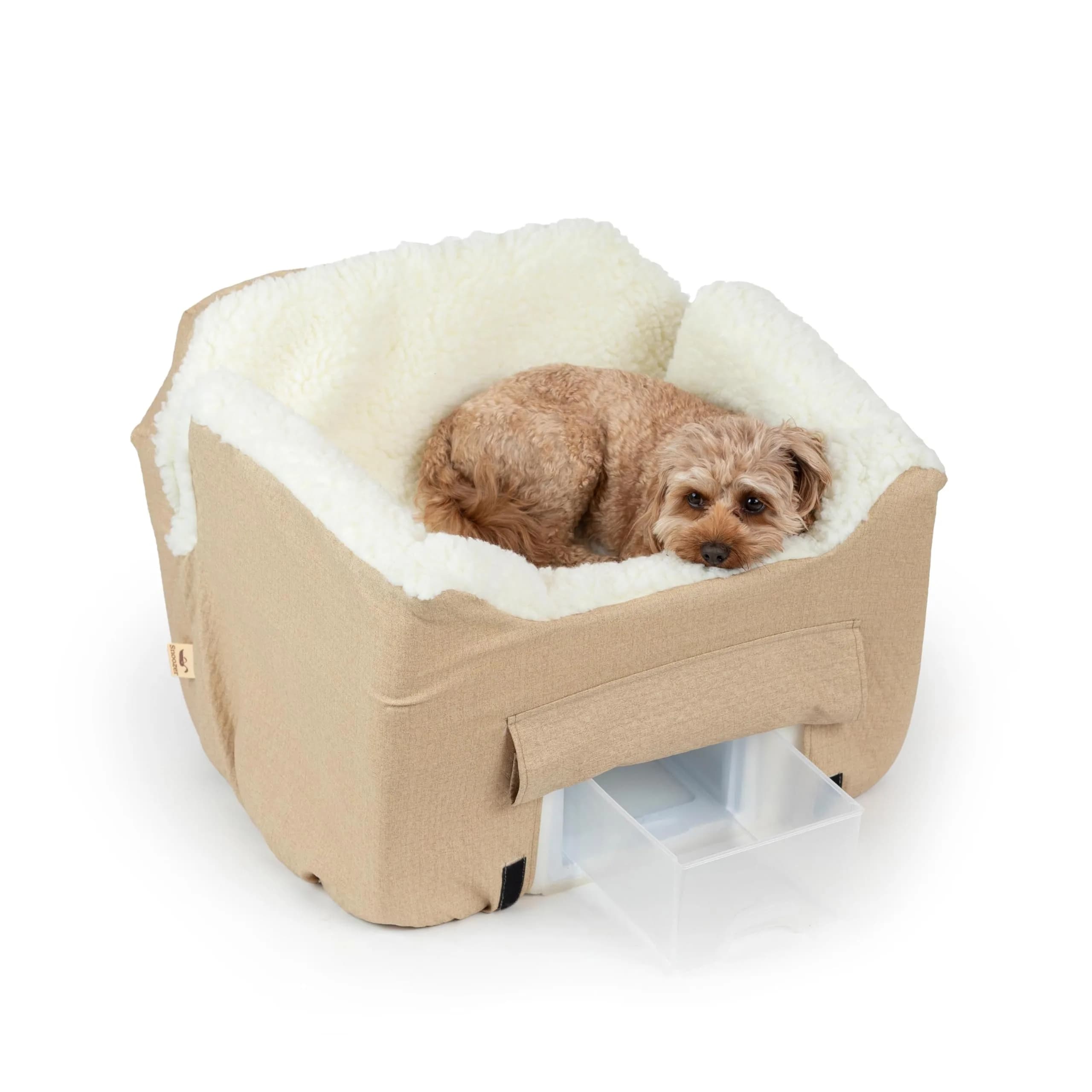 Snoozer Pet Products Lookout 2 Dog Car Seat, Birch Diamond, Medium | Elevated Travel Safety & Comfort — Birch Diamond