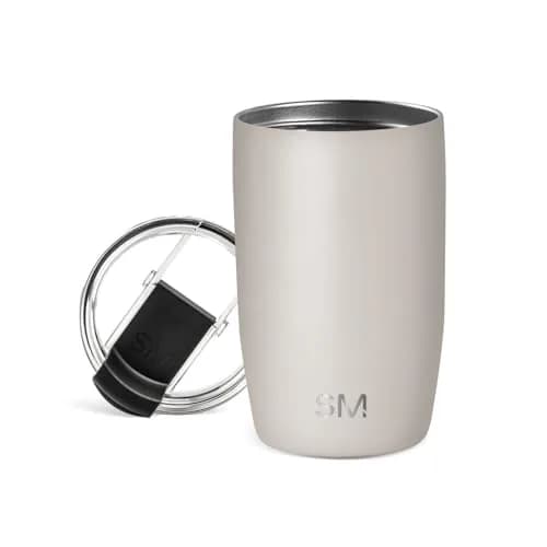 Simple Modern Voyager 12oz (355ml) Almond Birch Travel Coffee Mug with Flip Lid | Insulated Stainless Steel Tumbler thumbnail 1