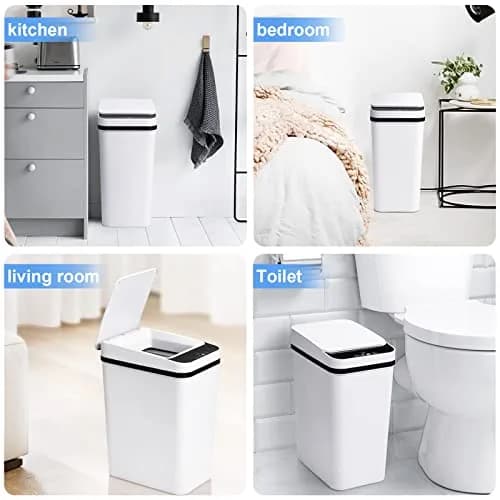 Anborry Smart Touchless Trash Can 3.8L (2.2 Gallon) | Motion Sensor Automatic Lid for Small Spaces thumbnail 7