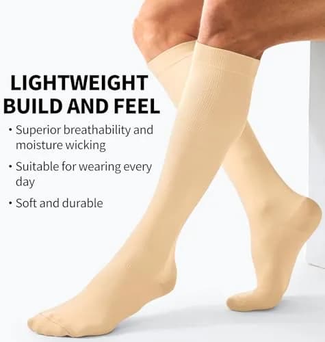 BLUEENJOY Compression Socks for Women & Men (3 Pairs, Large-X-Large) | Graduated 15-20 mmHg Support for Circulation & Recovery thumbnail 5