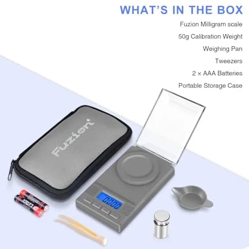 Fuzion Digital Milligram Scale 50g/0.001g, 6-in-1 Kit with Carry Bag | High Precision Weighing Machine thumbnail 7