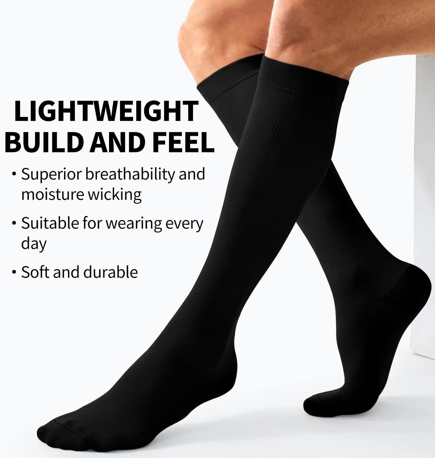 BLUEENJOY Compression Socks for Women & Men (3 Pairs) | Support for Running, Recovery & Flight (100-120 chars) thumbnail 5