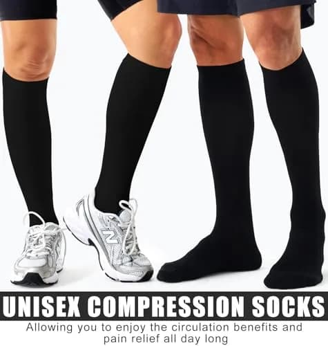 BLUEENJOY Compression Socks for Women & Men (3 Pairs) | Support for Running, Recovery & Flight thumbnail 2