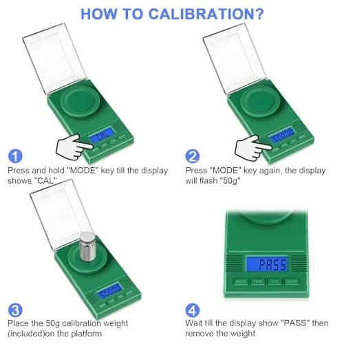 Fuzion Digital Milligram Scale 50g (0.001g) | Green 6-in-1 Kit with Calibration Weight & Carry Bag thumbnail 6