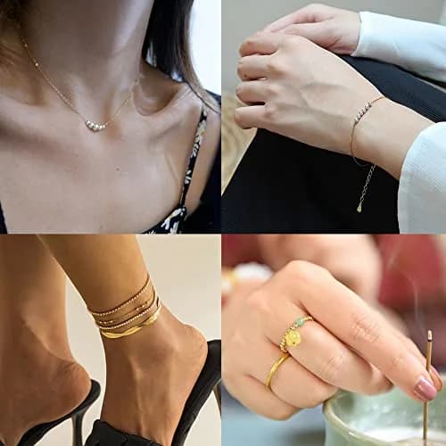 WOCRAFT Gold Beads 200 pcs | Tarnish-Resistant Brass Spacer Beads for DIY Jewelry (3/4/5/6MM-Gold) thumbnail 7