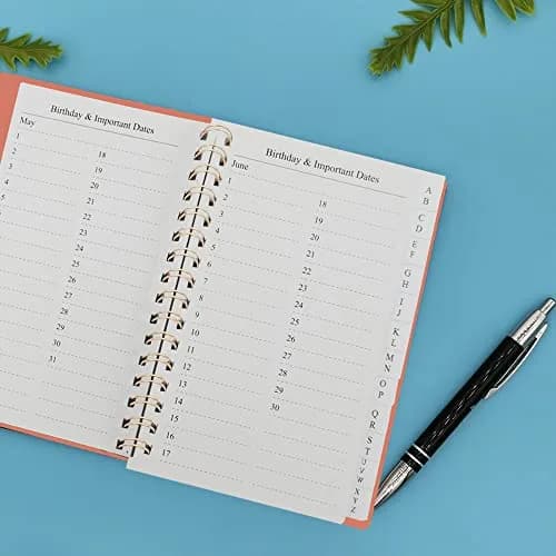 Nokingo Address & Birthday Book with Tabs, Rose, 120 Pages | Alphabetical A-Z Organizer thumbnail 3