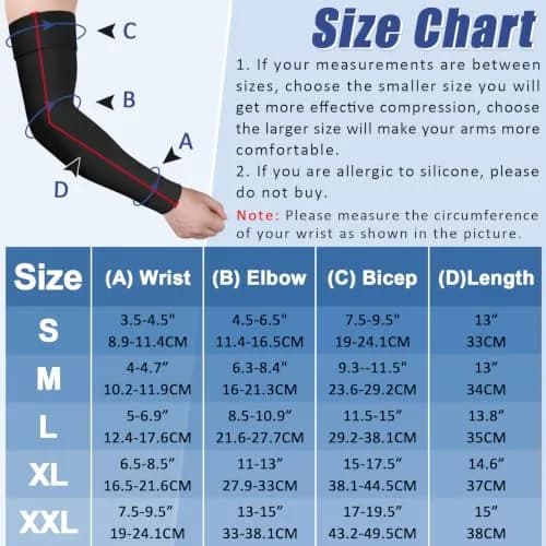 beister Compression Arm Sleeve 20-30 mmHg | Graduated Support for Women & Men thumbnail 3