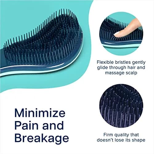 Crave Naturals Detangling Hair Brush 7.5x3-Inch | Gentle on Tangles for Women, Curly & Straight, Wet or Dry Hair thumbnail 3