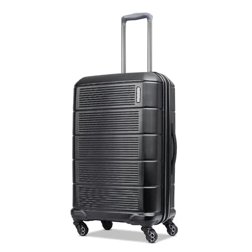 American Tourister Stratum 2.0 Expandable Hardside Luggage 24" Jet Black | Durable ABS Shell, 4 Wheels, 1" Expand thumbnail 1