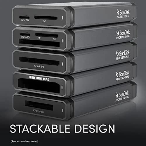 SanDisk Professional PRO-Reader SD and microSD Card Reader | USB 3.2 Gen 1, 5Gbps, Gray thumbnail 6