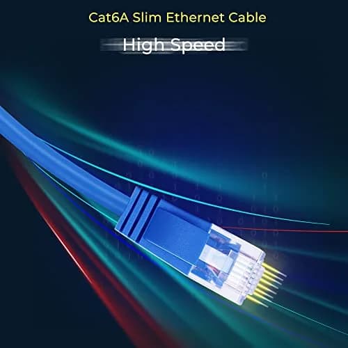 Rapink Cat6a Ethernet Patch Cable 1ft (10 Pack) Slim & Flexible | 10Gbps 550MHz Snagless RJ45 Network Cable thumbnail 7