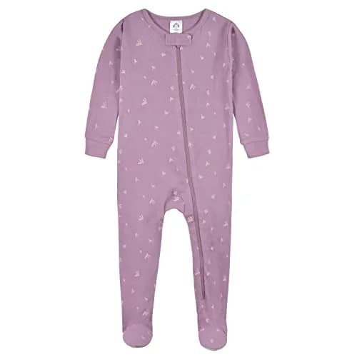 Gerber Baby Girls Woodland Floral Purple Footed Pajamas 3T (2-Pack) | Snug-Fit Cotton Sleepwear thumbnail 3