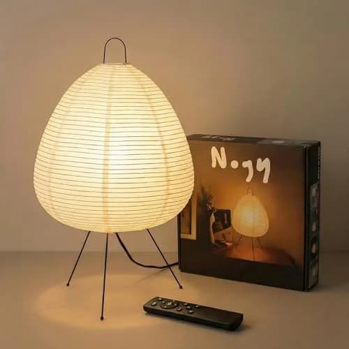 Nogy Akari Rice Paper Lamp • Dimmable Japanese Paper Lantern Light • 28cm (11") x 40cm (18") thumbnail 1
