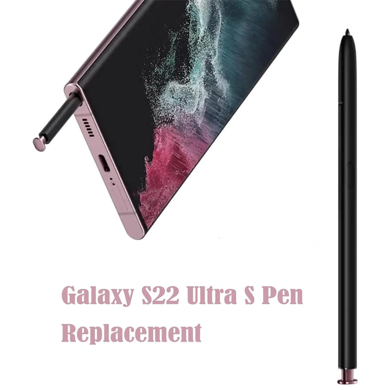 Dogxiong Burgundy Red Stylus Pen for Samsung Galaxy S22 Ultra 5G | 13cm (5.12in) - view 3