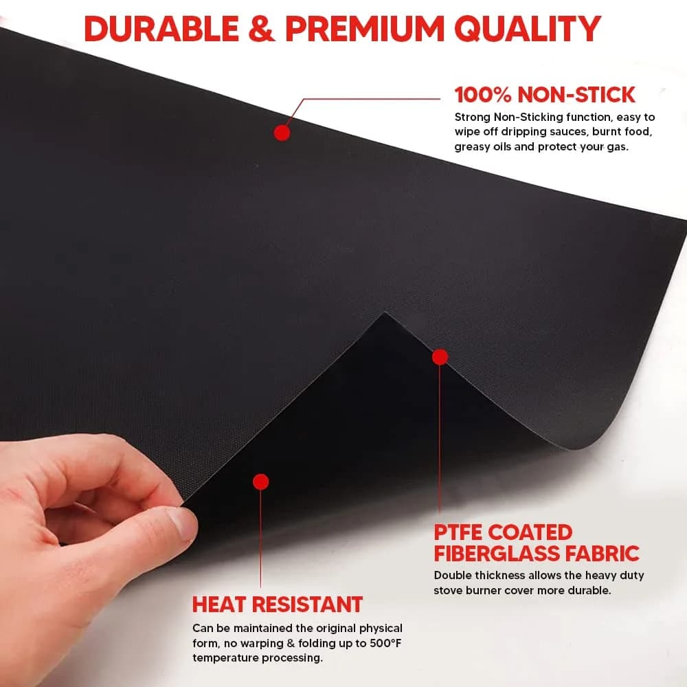 ThreadNanny Black Teflon Oven & Grill Liner Roll (17" x 75") | Custom Cut to Size, BPA & PFOA Free - view 6
